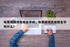布莱顿球员有些名字叫，布莱顿球员有些名字叫什么？
