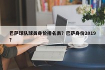 巴萨球队球员身价排名表？巴萨身价2019？